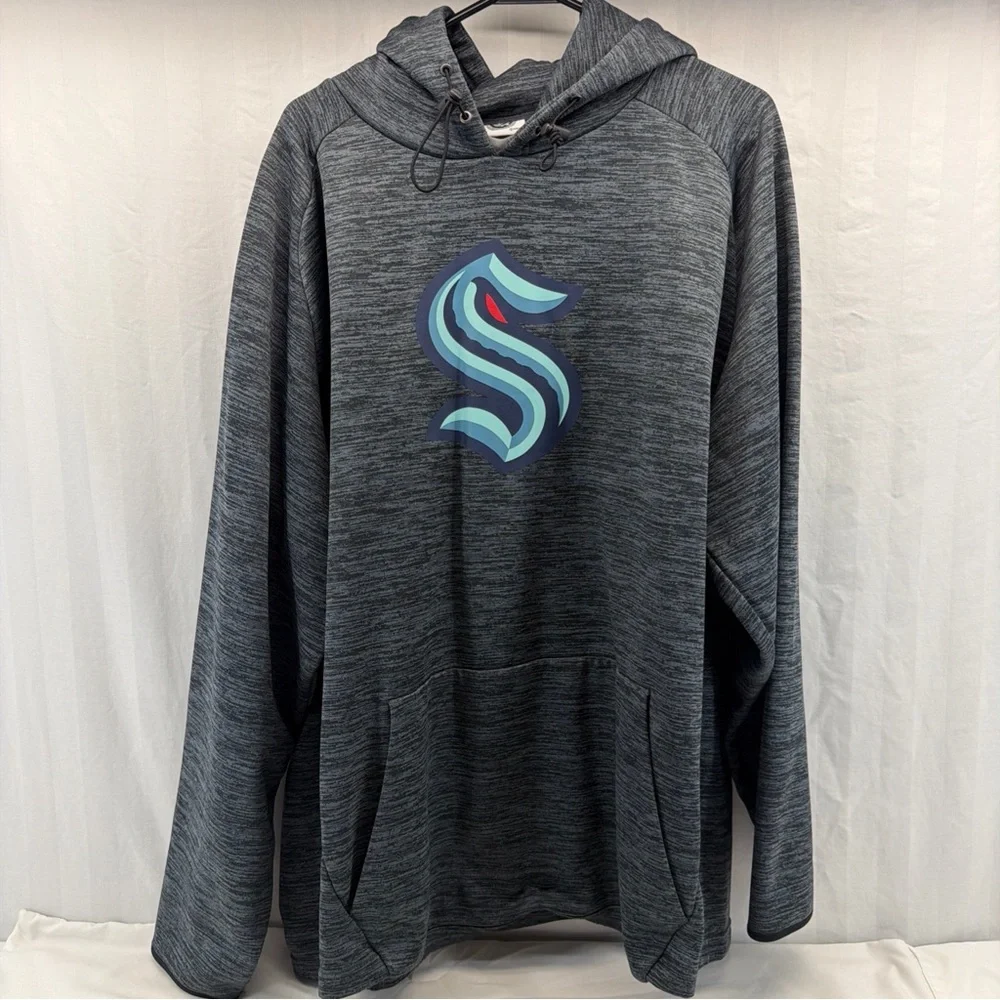 NHL‎ Charcoal Gray Hoodie with Blue Logo
